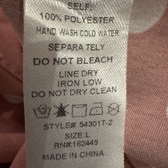 Elegant Ruffle Sleeve Polka Dot Blouse - Mauve - Picture 5 of 6